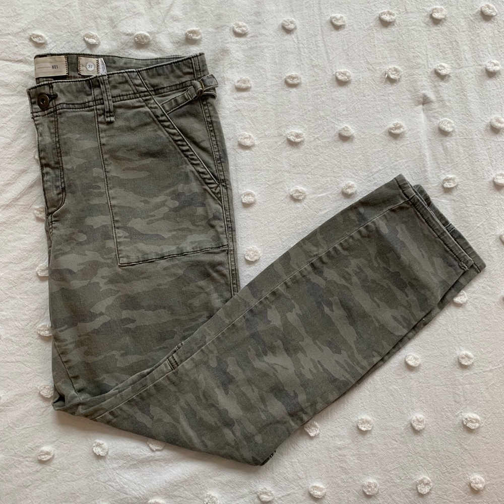 Anthropologie Camo Cropped Utility Pants
